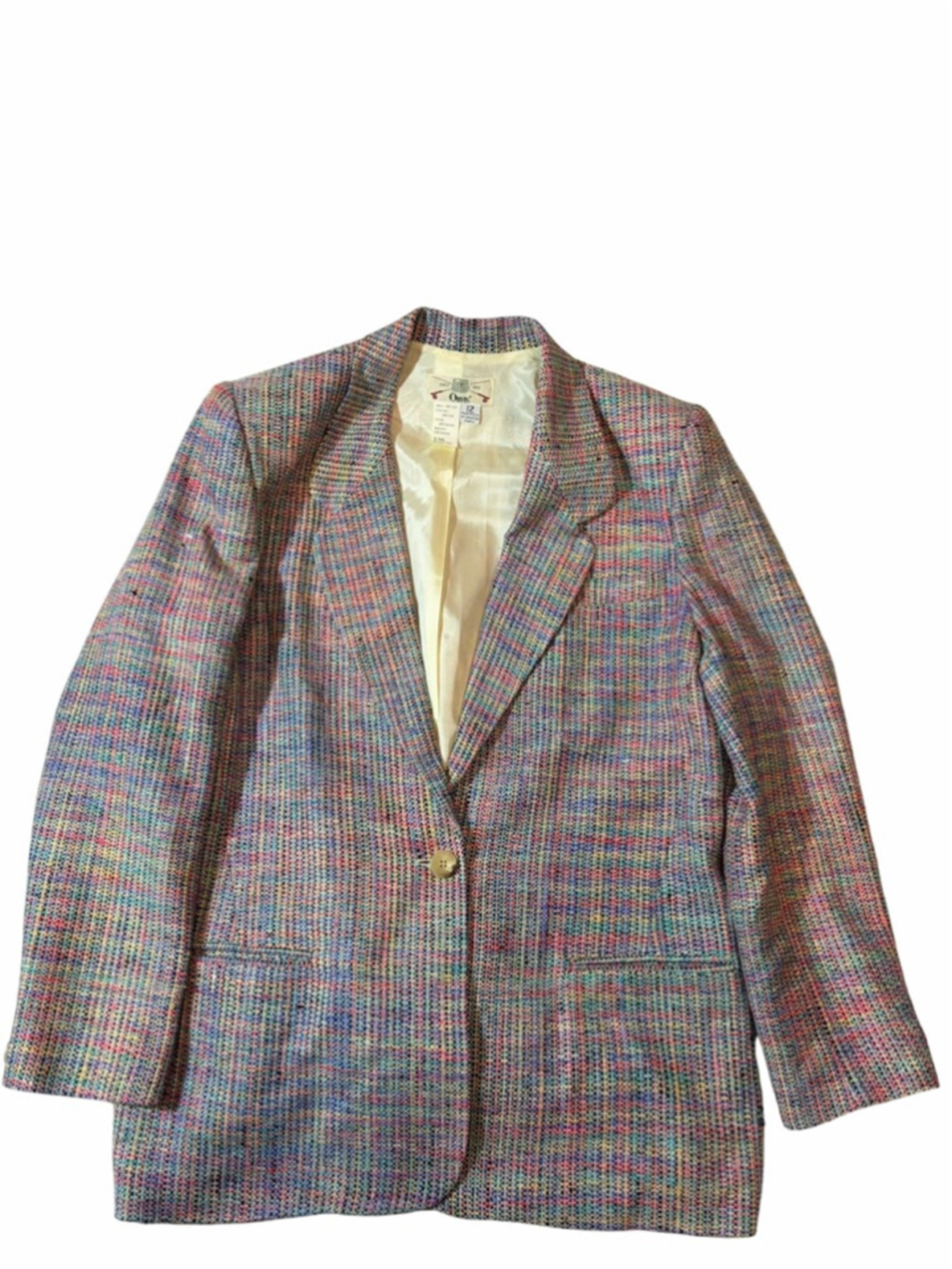 Orvis Nubby Multicolor Silk Tweed Blazer Jacket Preppy Cottagecore 12